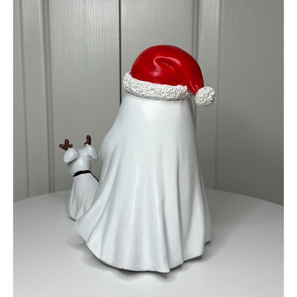 NEW Ghost W/ Santa Hat Walking Dog / Reindeer Halloween Christmas Viral TikTok - Picture 8 of 12